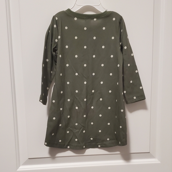 12/$30 sage green polka dot sleep shirt/dress - 18 to 24 months - Picture 4 of 7